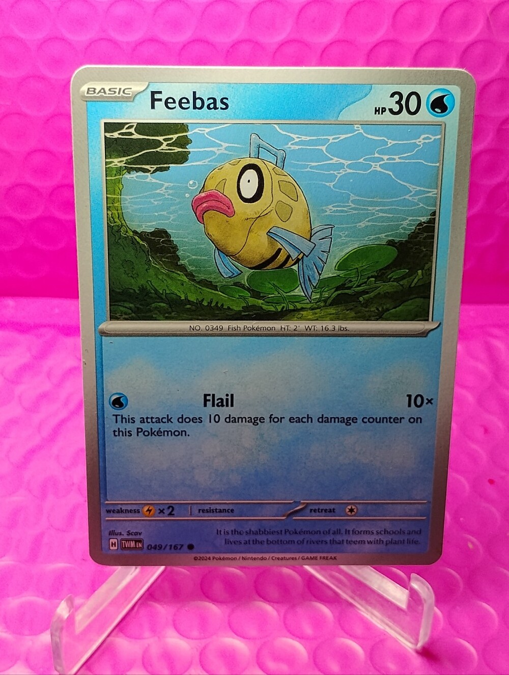 Feebas Pokémon Card - Regular Finish Uncommon #049/167mint Condition